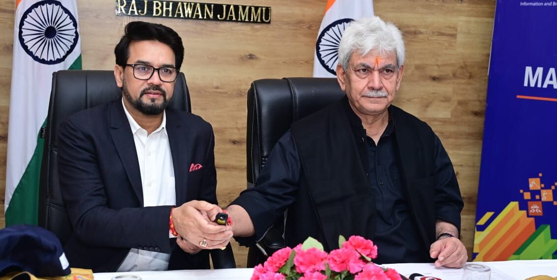 LG, Union Sports Minister launch 3rd Khelo India National Winter Games Anthem, Mascot and Jersey