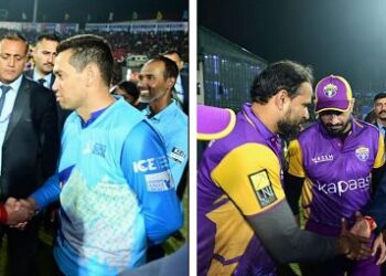 LG Sinha interacts with Int’l Cricket Legends at M A Stadium Jammu