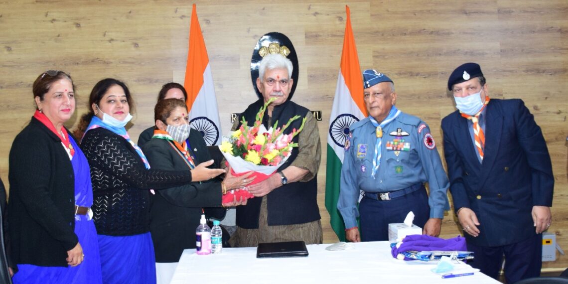 Flag Day celebrations: J&K Bharat Scouts & Guides delegation meets LG Sinha