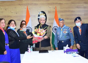 Flag Day celebrations: J&K Bharat Scouts & Guides delegation meets LG Sinha