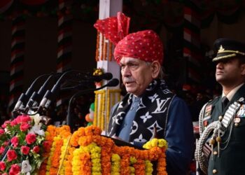 LG Sinha unfurls National Flag at Republic Day Parade at M A Stadium Jammu