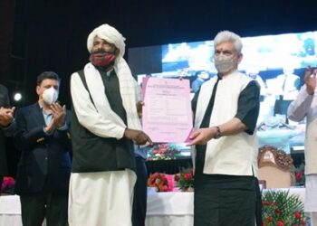 LG hands over Forest Rights Certificates to tribal community members of Jammu Divn