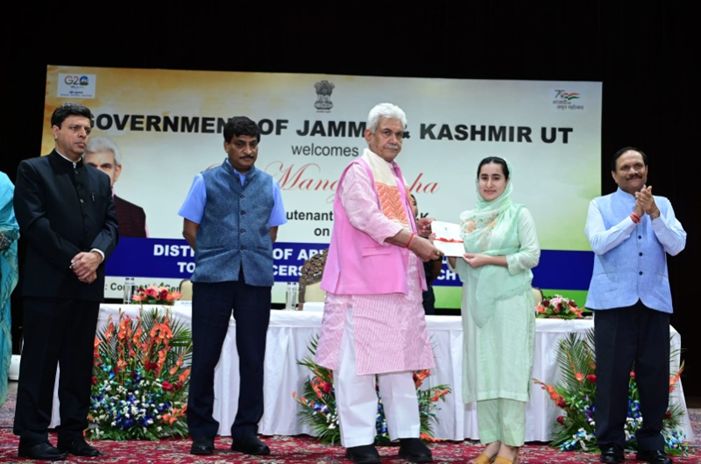 LG hands over appointment orders to new J&K Combined Service Recruits in Jammu