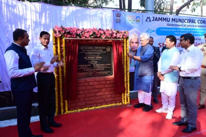 LG inaugurates, lays foundation stones of projects worth Over 155 Cr under Jammu Smart City