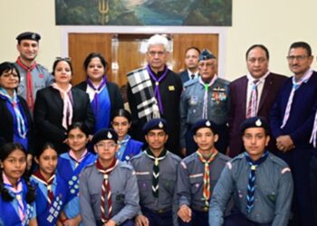 LG interacts with Scouts & Guides, Lauds their exemplary contribution to society
