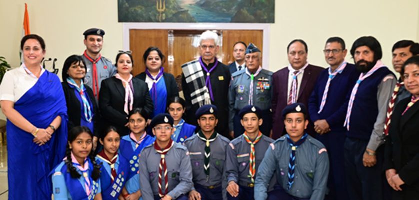 LG interacts with Scouts & Guides, Lauds their exemplary contribution to society