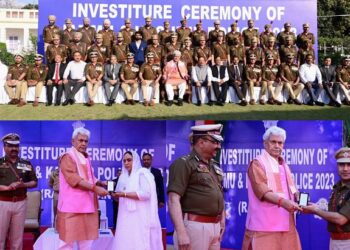 LG presents Gallantry Award & Distinguished Service Decorations at Raj Bhavan