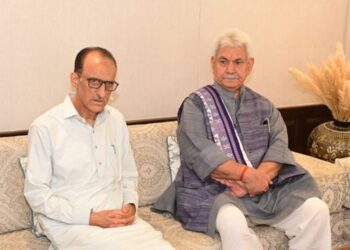 LG visits family members of Slain Dy SP Humayun Bhat in Humhama