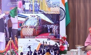 PM Modi flags off Amritsar Vaishno Devi-Katra Vande Bharat Train, LG Sinha expresses gratitude