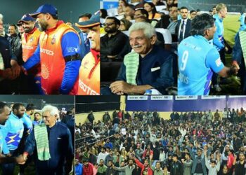 LG attends final match of Legends League Cricket at Bakshi Stadium