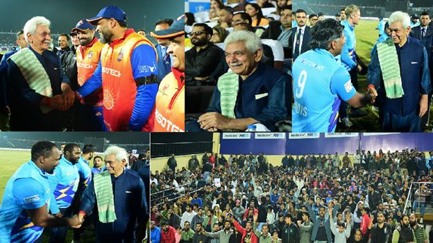 LG attends final match of Legends League Cricket at Bakshi Stadium