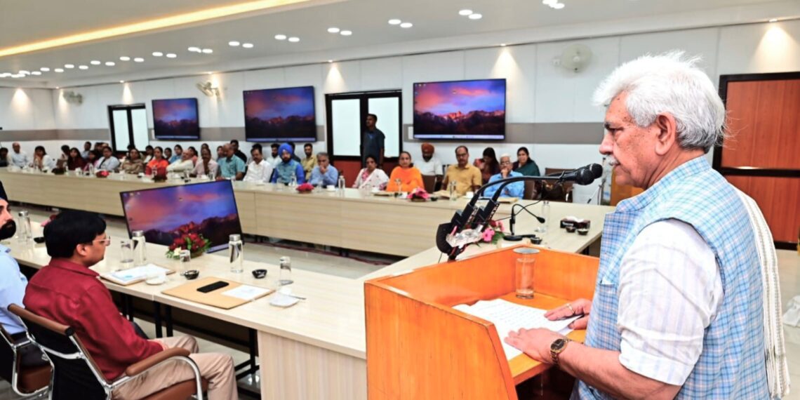 Lieutenant Governor Launches “Nasha Mukt Bharat” Documentary and Collage Exhibition of University of Jammu