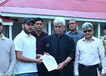 Anantnag Attack: LG Sinha hands over appointment letter to son of Martyr HC Ashiq Hussain Qureshi