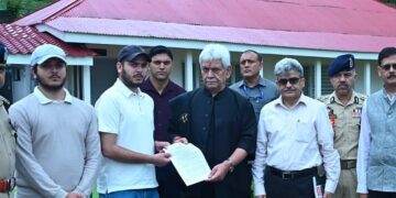Anantnag Attack: LG Sinha hands over appointment letter to son of Martyr HC Ashiq Hussain Qureshi
