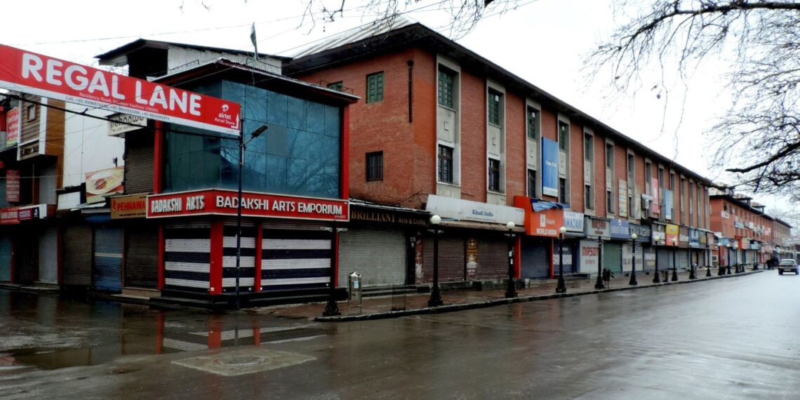 Shops closed in Srinagar during weekend lockdown imposed on Sunday