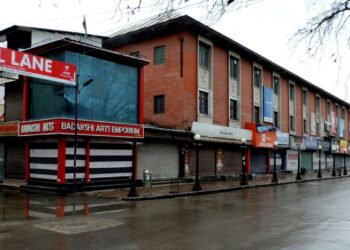 Shops closed in Srinagar during weekend lockdown imposed on Sunday