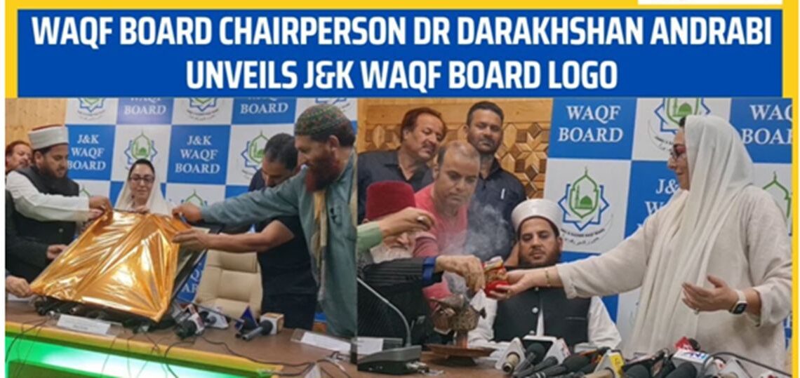 Darakhshan Andrabi launches New Logo for J&K Waqf Board