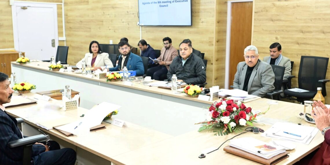 Lt Governor Manoj Sinha chairs 9th Executive Council Meeting of Baba Ghulam Shah Badshah University -Pic/ Kashmir Horizon