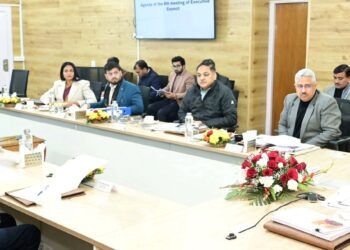 Lt Governor Manoj Sinha chairs 9th Executive Council Meeting of Baba Ghulam Shah Badshah University -Pic/ Kashmir Horizon