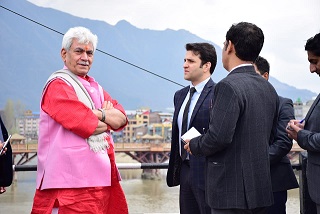 LG conducts on-site inspection, reviews ongoing work of Jhelum Riverfront