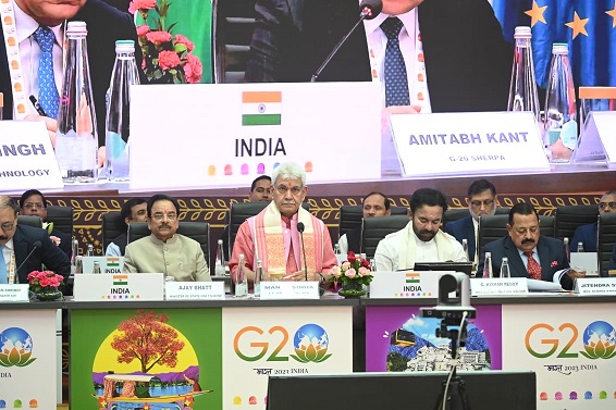 LG Addresses G20 Tourism Working Group Summit, Says“ J&K witnessing a new era that has opened limitless possibilities of growth, peace”