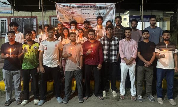 MBBS interns continue protest across GMCs in J&K over stipend demand