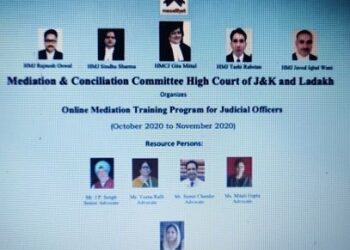 MCC J&K High Court begins Phase II of 40 hour online mediation training for judicial officers