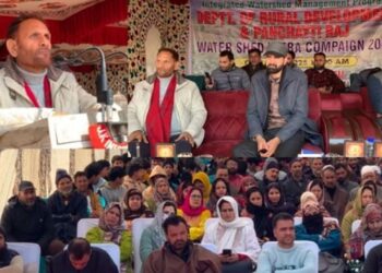 MLA Ang West Flags off Watershed Management Campaign Van at Block Vessu