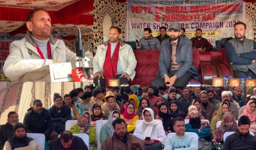 MLA Ang West Flags off Watershed Management Campaign Van at Block Vessu