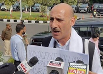 MLA Irfan Hafeez Lone protests over Gaza killings