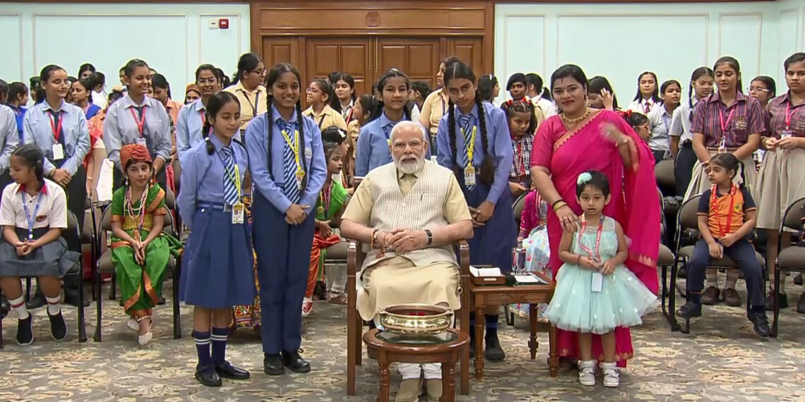 Schoolgirls Tie Rakhi To PM Narendra Modi On Raksha Bandhan