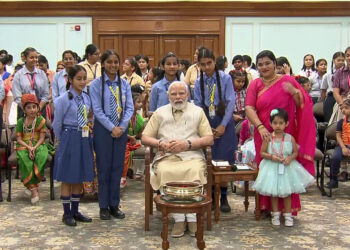 Schoolgirls Tie Rakhi To PM Narendra Modi On Raksha Bandhan