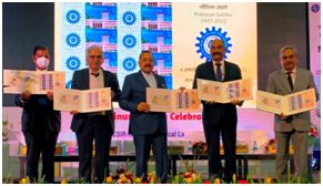 Union MoS Jitendra releases Spl Postage Stamp commemorating 75th Platinum Jubilee year