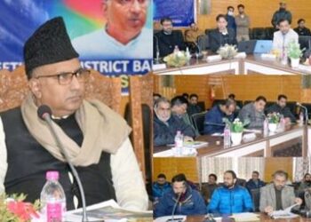 MP, Er Ghulam Ali Khatana reviews developmental activities in B’pora Distt