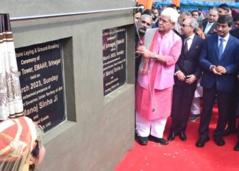 Lt Governor lays foundation stone for Rs 250 Cr Mall of Srinagar by Dubai’s Emaar