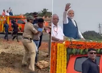 Man detained for trying to run towards PM’s convoy