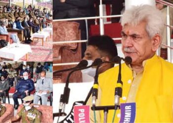 LG attends Police Commemoration Day Parade; lays floral wreath at “Police Martyrs’ Memorial”