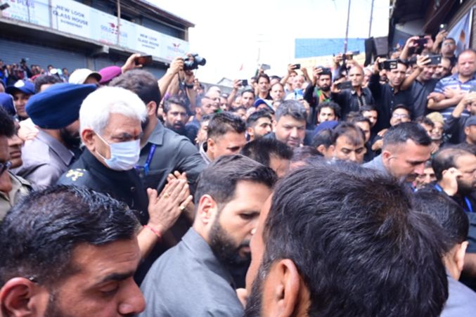 LG joins Youm-e-Ashoora’s Zuljinah procession at Botakadal, Downtown Srinagar