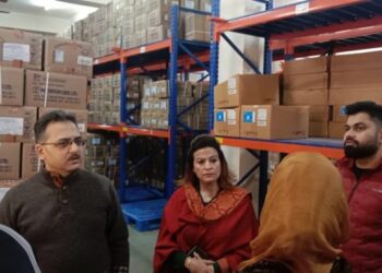 Managing Dir JKMSCL inspects Drug Warehouse Nagrota, Asks for inventory management