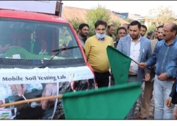 Director Agriculture Kashmir Flags off Mobile Soil Testing Van