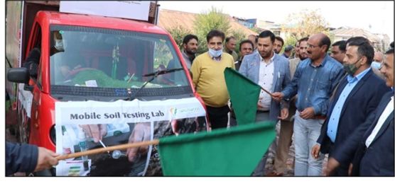 Director Agriculture Kashmir Flags off Mobile Soil Testing Van