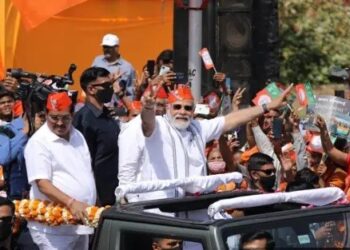 PM’s Modi’s grand roadshow in Gujarat after BJP’s spectacular win in 4 states