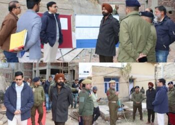 Pr Secy Home  inspects construction of SDRF building in Doda