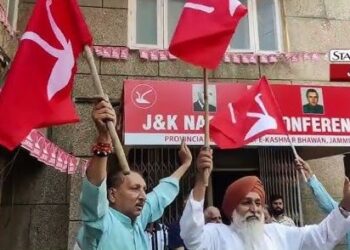 NC beats drums in Jammu, celebrates resolution passed in Assembly
