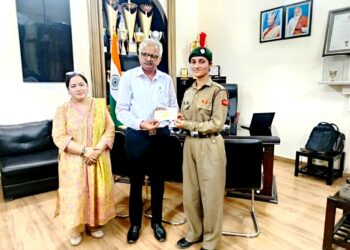 NCC (SW) Cadet of GGM Science College Conferred Best Cadet Award 2025