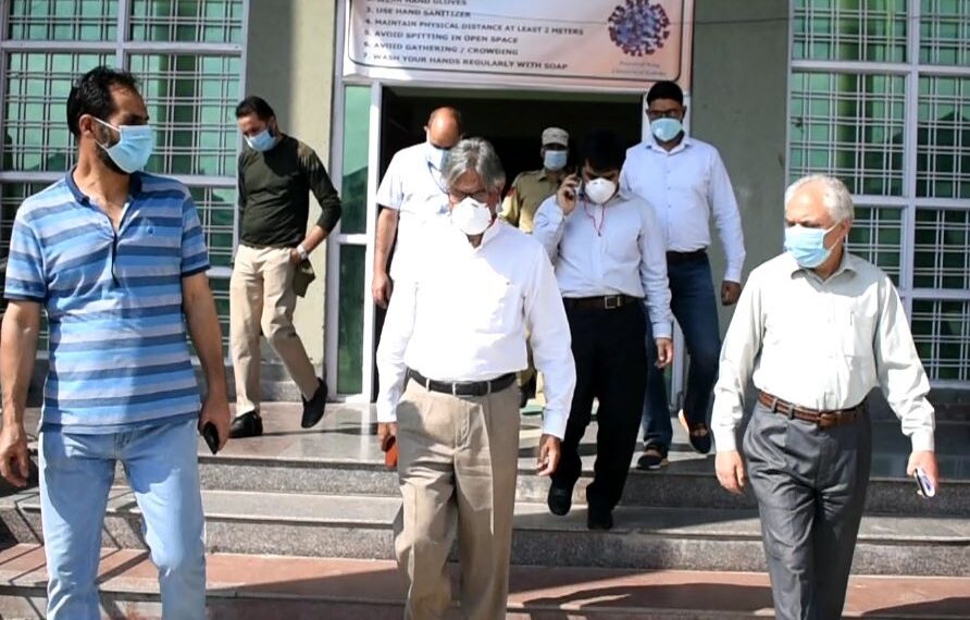 Prof Talat inspects NEET centres at KU, health protocols followed in view of Covid-19