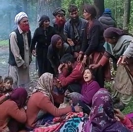 Tree falls on makeshift tent in Kishtwar forests, 4 members of a Bakerwal family killed