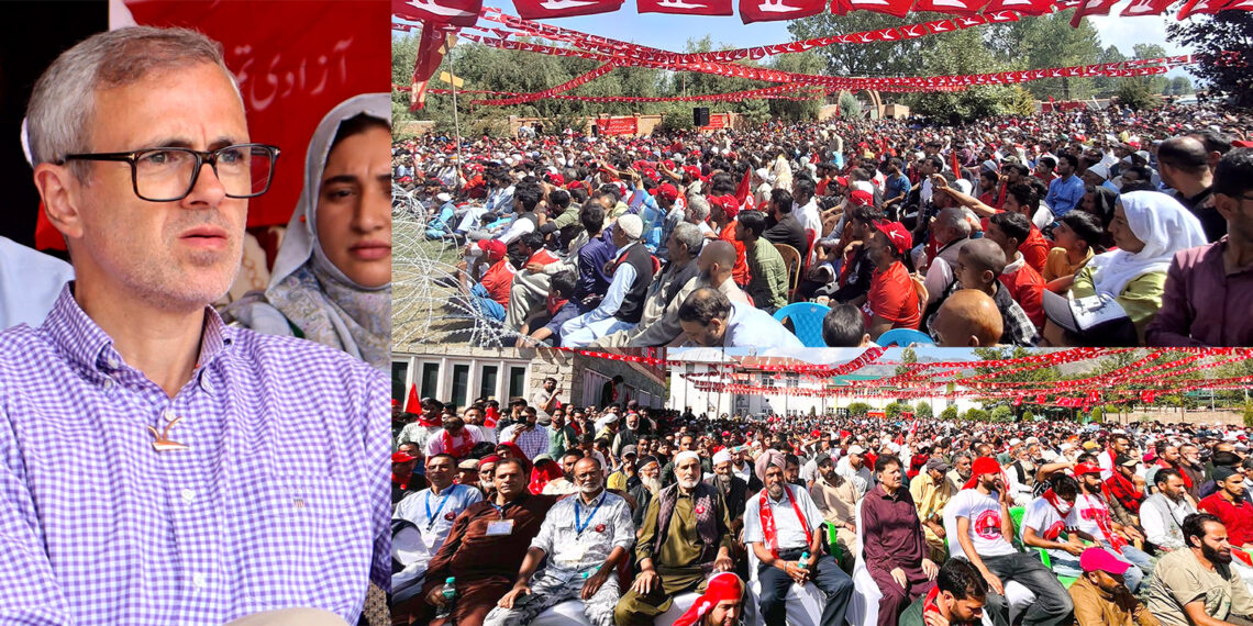 Omar addresses election rallies in Baramulla, Handwara, Tangdhar