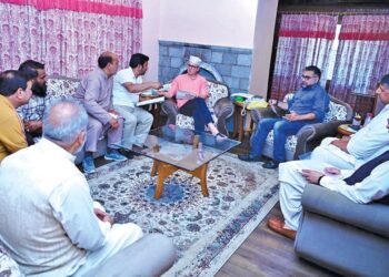 CM Omar meets several delegations at his Raabita Office in Srinagar