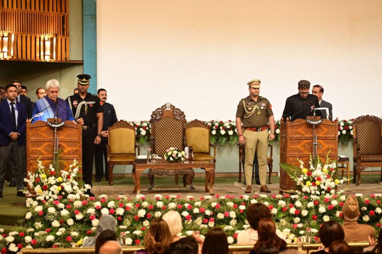 Omar Abdullah swearing in ceremony, in Srinagar